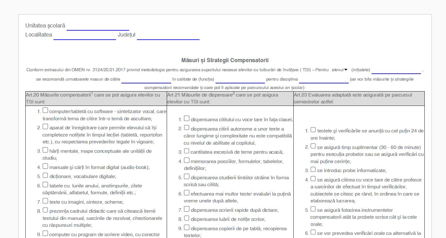 Măsuri și Stragegii Compensatorii - APP.REI.PLUS